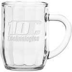 10 oz. Optic Haworth Glass Coffee Mug - Etched Imprint