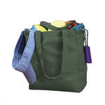BAGedge 12 oz. Canvas Book Tote - Dark/All
