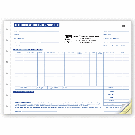 Flooring Work Orders - Classic