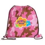 Non-Woven Camo Drawstring Backpack - Full Color Digital