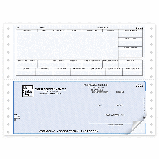 Continuous Bottom Payroll Check