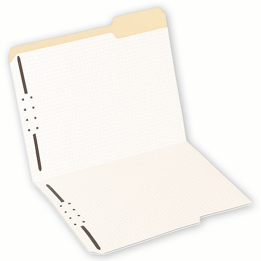 Top Tab Folders, Manila, 11pt, Two Fastener