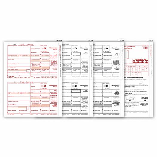 2020 Laser 1099-MISC Income Set, 4-part