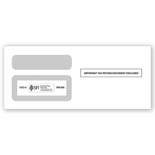 2020 1099 Double-Window Envelope, Self-Seal