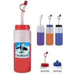 32 oz. BPA Free Mood Sports Bottle with Flexible Straw - Full Color Digital, 1 Side