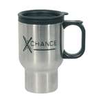 16 Oz Stainless Steel Travel Mug with Sip-Thru Lid and Plastic Inner Liner