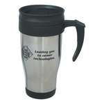 16 Oz Stainless Steel Travel Mug with Slide Action Lid and Plastic Inner Liner