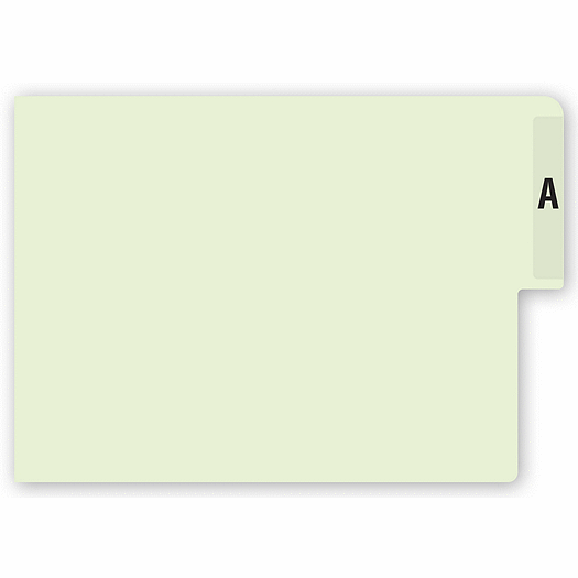 End Tab File Folder A - Z Index Guides, Heavy Duty