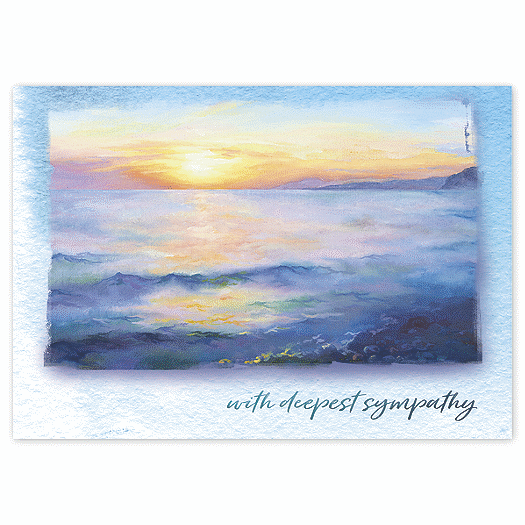 Elegant Sunset Sympathy Cards