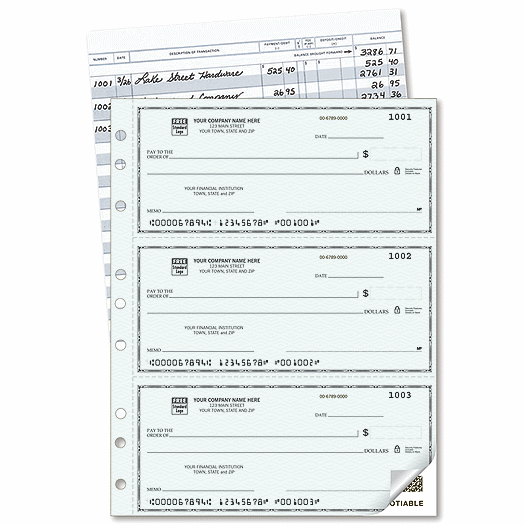 3-On-A-Page Compact Size Duplicate Checks with Register