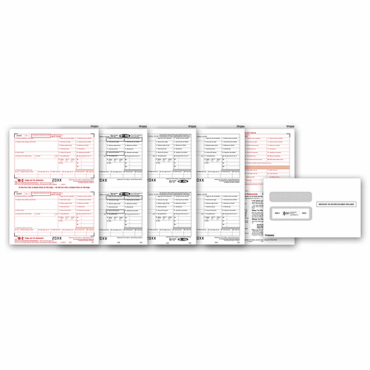 2020 Laser W-2 Set & Envelope Kit, 4-part