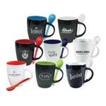 12oz Dual Tone Bistro Mug with Spoon