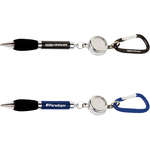 The Soft Grip Metal Pen with Carabiner and Retractor
