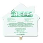 8" House Shaped Hand Fan - Full Color Imprint, One Side