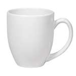 White Bistro Mug with Organic Polymer Imprint - 16 oz.