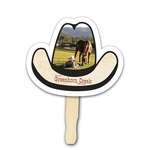 Cowboy Hat Shape Hand Fan - Full Color Digital