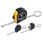 Rubber Tape Measure Key Tag with Laminated Label