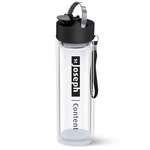 Double Wall Glass Water Bottle with Sports Lid