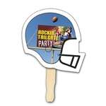 Football Shape Hand Fan - Full Color Digital