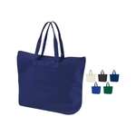 BAGedge Canvas Zippered Book Tote - Dark/Colors