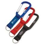 Key Tag Carabiner With Strap and Raised Rubber Patch