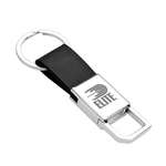 Leatherette and Metal Separating Keyring