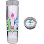16 oz. Glass Cylinder Water Bottle/Candy Jar - Full Color
