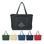 Large Cotton Canvas Yacht Tote - Embroidered