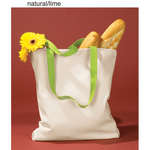 BAGedge 12 oz. Canvas Tote with Contrasting Handles - Dark/All
