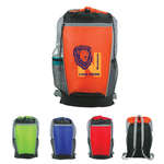 Tri-Color Drawstring Backpack - Embroidered