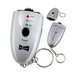 Keyring Alcohol Breath Tester with Flashlight - Batteries Included