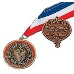 Pewter Alloy Medal up to 1-3/4