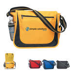Messenger Bag With Matching Striped Handle - Embroidered