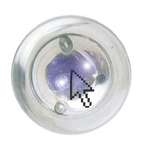Clear Blinking Ball with Blue Flashing Lights
