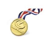 Foiled Chocolate Medallion with Ribbon