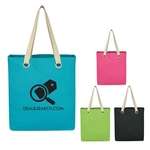 Vibrant Cotton Canvas Tote - Embroidered