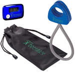 Stride Pedometer and Stretch Band in a Pouch