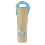 Burlap Neoprene Wine Tote - Single