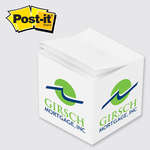 Post-it Custom Printed Notes Cube - 2-3/4" x 2-3/4" x 2-3/4" - 1 Color