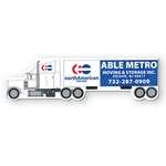Tractor Trailer Shape Vinyl Magnet - Indoor