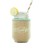 Jar Kaddy Burlap With Bias Trim