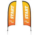 9' Premium Razor Sail Sign Kit  Double-Sided with Ground Spike