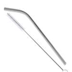 Bent Stainless Steel Straw - Silver