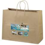 Eco Brown Kraft Vogue Shopping Bag - Full Color