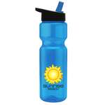28 Oz. Trans. Bottle- New Flip Straw Lid - DP