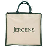 Metallic Jute Cotton Canvas Shopper Tote