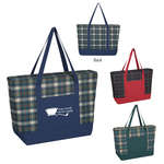 Crawford Plaid Tote Bag - Silk Screen
