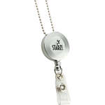 Retractable Badge Reel Silver with Chain