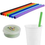Silicone Straw in Round Case