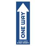 One Way Stay Safe Floor Decals - Stock Art